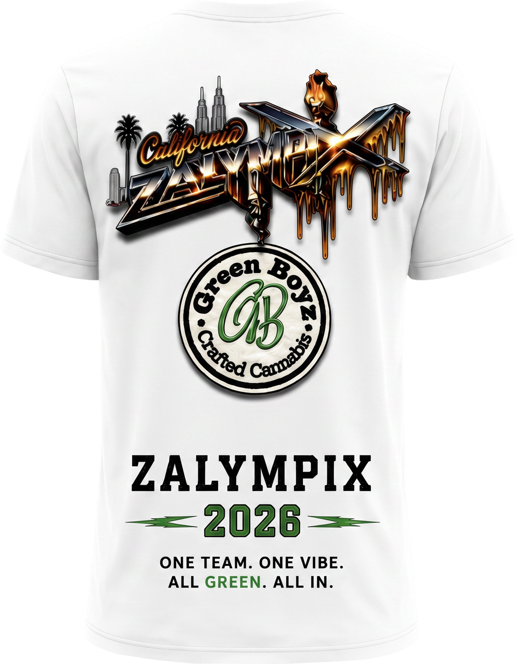 Zalympix 2026 white T shirt