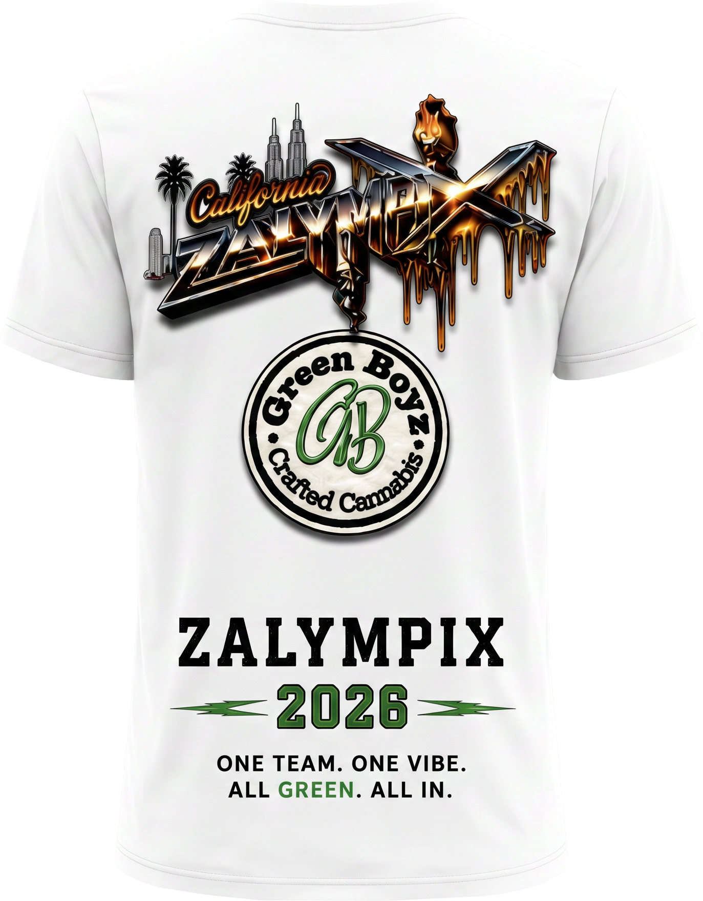 Zalympix 2026 white T shirt